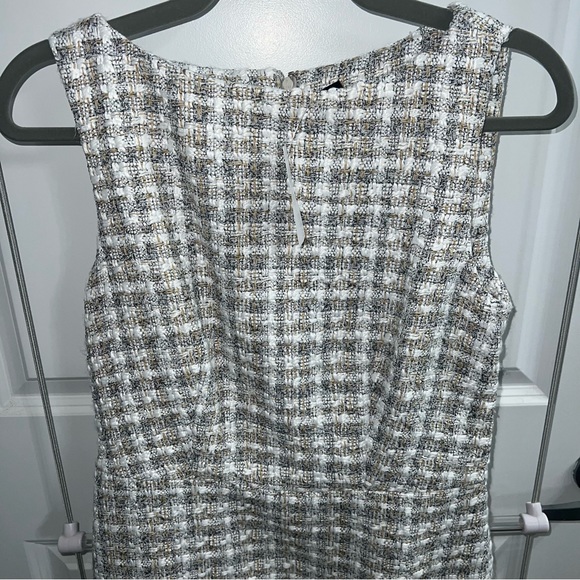 Ann Taylor Tweed Plaid Ruffle Dress - Picture 6 of 6